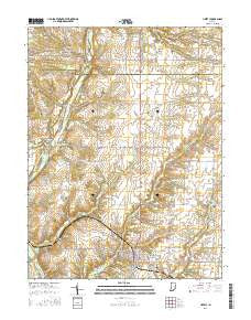 Liberty Indiana Current topographic map, 1:24000 scale, 7.5 X 7.5 Minute, Year 2016