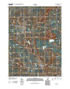 Ligonier Indiana Historical topographic map, 1:24000 scale, 7.5 X 7.5 Minute, Year 2010