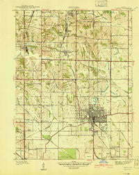 Linton Indiana Historical topographic map, 1:24000 scale, 7.5 X 7.5 Minute, Year 1940