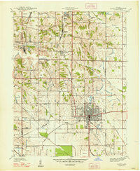 Linton Indiana Historical topographic map, 1:24000 scale, 7.5 X 7.5 Minute, Year 1947