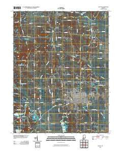 Linton Indiana Historical topographic map, 1:24000 scale, 7.5 X 7.5 Minute, Year 2010