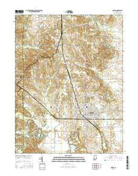 Linton Indiana Current topographic map, 1:24000 scale, 7.5 X 7.5 Minute, Year 2016