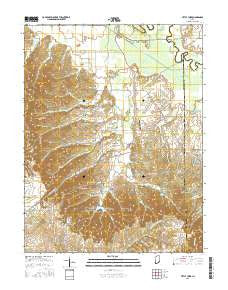 Little York Indiana Current topographic map, 1:24000 scale, 7.5 X 7.5 Minute, Year 2016