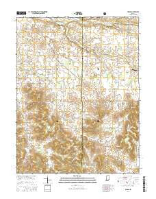 Livonia Indiana Current topographic map, 1:24000 scale, 7.5 X 7.5 Minute, Year 2016