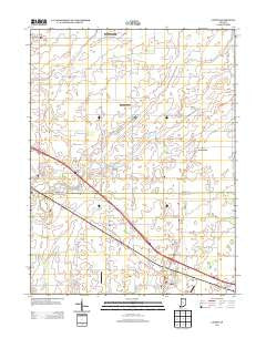 Lizton Indiana Historical topographic map, 1:24000 scale, 7.5 X 7.5 Minute, Year 2013