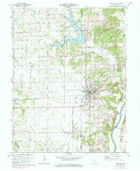 Loogootee Indiana Historical topographic map, 1:24000 scale, 7.5 X 7.5 Minute, Year 1974