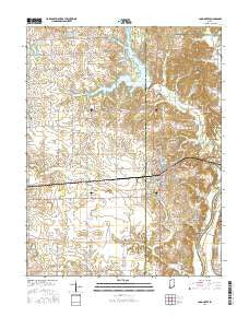 Loogootee Indiana Current topographic map, 1:24000 scale, 7.5 X 7.5 Minute, Year 2016