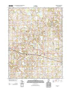 Lorane Indiana Historical topographic map, 1:24000 scale, 7.5 X 7.5 Minute, Year 2013