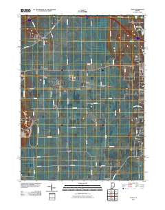 Lydick Indiana Historical topographic map, 1:24000 scale, 7.5 X 7.5 Minute, Year 2010