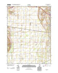 Lydick Indiana Historical topographic map, 1:24000 scale, 7.5 X 7.5 Minute, Year 2013