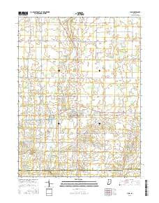 Lynn Indiana Current topographic map, 1:24000 scale, 7.5 X 7.5 Minute, Year 2016