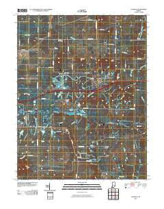 Lynnville Indiana Historical topographic map, 1:24000 scale, 7.5 X 7.5 Minute, Year 2010