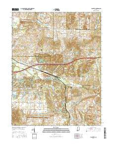 Lynnville Indiana Current topographic map, 1:24000 scale, 7.5 X 7.5 Minute, Year 2016