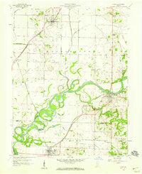 Lyons Indiana Historical topographic map, 1:24000 scale, 7.5 X 7.5 Minute, Year 1958