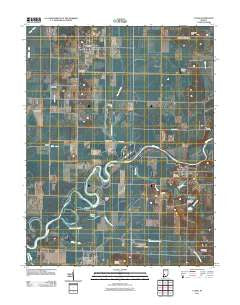 Lyons Indiana Historical topographic map, 1:24000 scale, 7.5 X 7.5 Minute, Year 2011