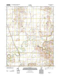 Lyons Indiana Historical topographic map, 1:24000 scale, 7.5 X 7.5 Minute, Year 2013