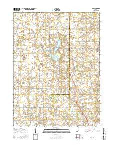 Macy Indiana Current topographic map, 1:24000 scale, 7.5 X 7.5 Minute, Year 2016
