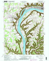 Madison West Indiana Historical topographic map, 1:24000 scale, 7.5 X 7.5 Minute, Year 1964