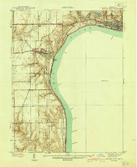 Madison West Indiana Historical topographic map, 1:24000 scale, 7.5 X 7.5 Minute, Year 1939
