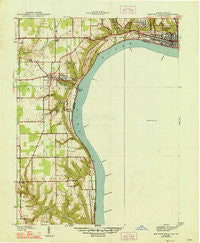 Madison West Indiana Historical topographic map, 1:24000 scale, 7.5 X 7.5 Minute, Year 1948