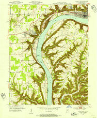Madison West Indiana Historical topographic map, 1:24000 scale, 7.5 X 7.5 Minute, Year 1953
