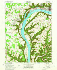 Madison West Indiana Historical topographic map, 1:24000 scale, 7.5 X 7.5 Minute, Year 1964