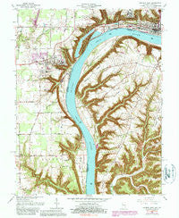 Madison West Indiana Historical topographic map, 1:24000 scale, 7.5 X 7.5 Minute, Year 1964
