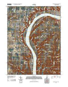 Madison West Indiana Historical topographic map, 1:24000 scale, 7.5 X 7.5 Minute, Year 2010