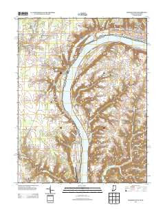 Madison West Indiana Historical topographic map, 1:24000 scale, 7.5 X 7.5 Minute, Year 2013