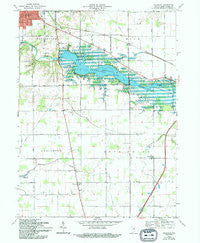 Majenica Indiana Historical topographic map, 1:24000 scale, 7.5 X 7.5 Minute, Year 1969