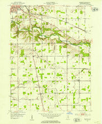 Majenica Indiana Historical topographic map, 1:24000 scale, 7.5 X 7.5 Minute, Year 1952