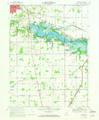 Majenica Indiana Historical topographic map, 1:24000 scale, 7.5 X 7.5 Minute, Year 1969