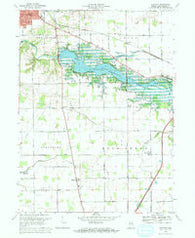 Majenica Indiana Historical topographic map, 1:24000 scale, 7.5 X 7.5 Minute, Year 1969