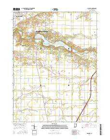 Majenica Indiana Current topographic map, 1:24000 scale, 7.5 X 7.5 Minute, Year 2016