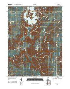 Mansfield Indiana Historical topographic map, 1:24000 scale, 7.5 X 7.5 Minute, Year 2010