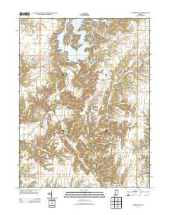 Mansfield Indiana Historical topographic map, 1:24000 scale, 7.5 X 7.5 Minute, Year 2013