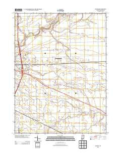 Maples Indiana Historical topographic map, 1:24000 scale, 7.5 X 7.5 Minute, Year 2013