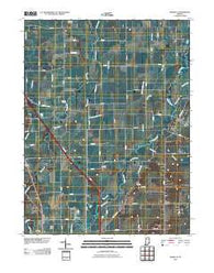 Marietta Indiana Historical topographic map, 1:24000 scale, 7.5 X 7.5 Minute, Year 2010