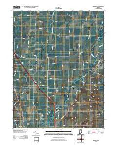 Marietta Indiana Historical topographic map, 1:24000 scale, 7.5 X 7.5 Minute, Year 2010