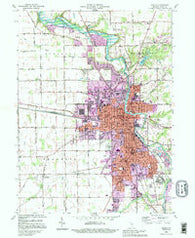 Marion Indiana Historical topographic map, 1:24000 scale, 7.5 X 7.5 Minute, Year 1992