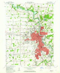 Marion Indiana Historical topographic map, 1:24000 scale, 7.5 X 7.5 Minute, Year 1961