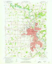 Marion Indiana Historical topographic map, 1:24000 scale, 7.5 X 7.5 Minute, Year 1961