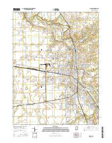 Marion Indiana Current topographic map, 1:24000 scale, 7.5 X 7.5 Minute, Year 2016