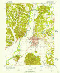 Martinsville Indiana Historical topographic map, 1:24000 scale, 7.5 X 7.5 Minute, Year 1955