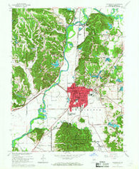 Martinsville Indiana Historical topographic map, 1:24000 scale, 7.5 X 7.5 Minute, Year 1965