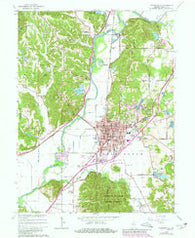 Martinsville Indiana Historical topographic map, 1:24000 scale, 7.5 X 7.5 Minute, Year 1965