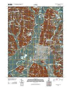 Martinsville Indiana Historical topographic map, 1:24000 scale, 7.5 X 7.5 Minute, Year 2010
