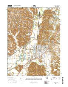 Martinsville Indiana Current topographic map, 1:24000 scale, 7.5 X 7.5 Minute, Year 2016