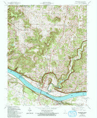 Mauckport Indiana Historical topographic map, 1:24000 scale, 7.5 X 7.5 Minute, Year 1970