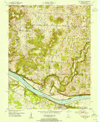 Mauckport Indiana Historical topographic map, 1:24000 scale, 7.5 X 7.5 Minute, Year 1950